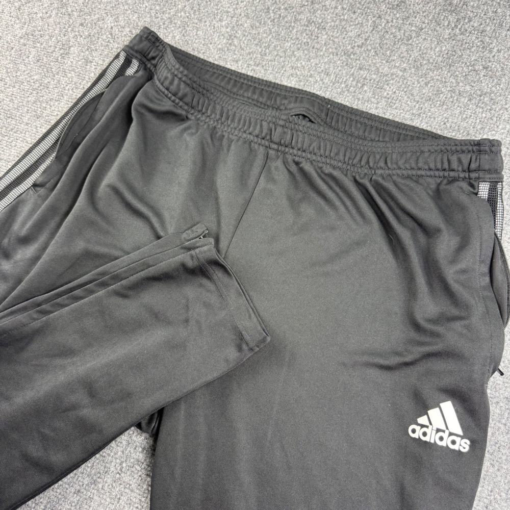 Adidas Track Pants 2XL Black White Striped Aeroready Primegreen Mens